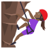 🧗🏾‍♀️ woman climbing: medium-dark skin tone display on JoyPixels